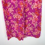 Loft  Floral Flowy Wide Leg Linen Pants Pull On Size Large L EUC Photo 3