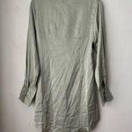 Princess Polly Sari Green Satin Long Sleeve Collared Mini Dress 8 Photo 6