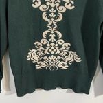 Vintage 70's Women's Green Graphics Rhinestone Graphics Fitted Sweater Size XS Photo 2