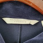 Victoria's Secret Vintage Country Jumpsuit Pajamas Medium Blue Velvet Cottagecore Photo 9