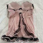 Victoria's Secret VICTORIA’S SECRET Sexy Pink Cami Ruffle Lace trim and Bow Size 36C Photo 6