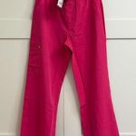 FIGS High Waisted Isabel Wide Leg Scrub Pants in Shocking Pink, Size Large Photo 0