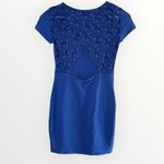 Talula ARITZIA Lace Open Back Bodycon Mini Dress in Electric Blue, Small Photo 1