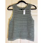 Gap NEW! Women's Crochet Halter Tank Top Sage Green Sleeveless Medium Photo 3