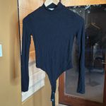 Charlotte Russe  RIBBED MOCK NECK LONG SLEEVE THONG BODYSUIT SIZE SMALL Photo 2