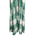 Anthropologie Maeve  Greta Gingham MidiDress 0 Multicolor Linen Blend Button Back Photo 4