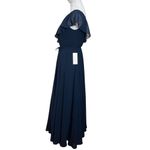 Jenny Yoo  Collection Faye Maxi Dress Long Gown Bridesmaid Chiffon Navy 0 New Photo 6