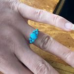 Genuine Sleeping Beauty Turquoise Sterling Silver Ring Size 5.75 Photo 3