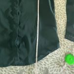 ZARA  Beaded Button Down Blouse XS Dark Green Semi Sheer Corpcore Boho Chic Artsy Photo 6