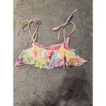 Victoria's Secret  Pink XS Flounce Halter Bikini Top Pink Purple Tie Dye Photo 1