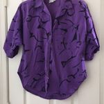 FINAL MARKDOWN Ladies mirrors blouse medium Purple Photo 0