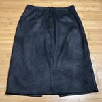 Free People Skirt Womens Medium Black Faux Suede Wrap Style Front Slit Pencil Photo 7