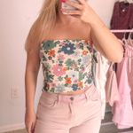 Floral Spring Denim Tube Top Multi Photo 0