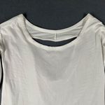 Handful Womens XS White‎ Long Sleeve Athletic Workout Pullover Top Burnout Light White Photo 4
