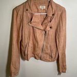 Lou & grey Linen Moto Jacket Peach Blush XS Photo 0