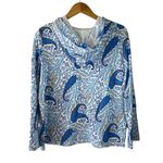 Fresh Produce Blue & White Abstract Print Cotton Hoodie Jacket Size XL Photo 3