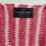 Wooden Ships  Beachcomber Top Cotton Pink‎ White Pullover Open Knit XS Sweater Photo 4
