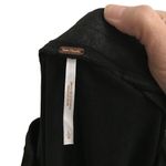 Free People  midnight black vegan suede high rise cropped pull on pants L Photo 6