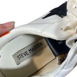 Steve Madden  White Leather Pursued Leopard Cap Sneakers Women Sz 7.5 Photo 10