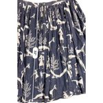 Vintage Navy Blue & White Story Scene Tie Waist Maxi Women Skirt size 2XL Photo 8