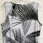 T by Talbots Petite L Palm Leaf Sleeveless Dress Button Front Casual Summer NWT White Size undefined Photo 7