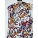 Tahari  Linen Blend Dress Size 14 Garden Floral Cottagecore Resort Beachy Cruise Photo 2