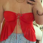 Victoria's Secret Victoria secret mesh lace up tube top Photo 0