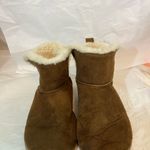 Dearfoams ‎ SMALL EU 35 BROWN SUEDE/FUR BOOTIES PREOWNED Photo 1