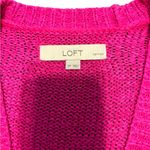 Loft Ann Taylor  bright pink Cardigan size small Photo 3