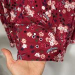 Lane Bryant NWT  Red Floral Cold Shoulder Blouse plus size 26/28 Photo 2