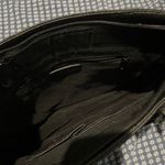 Nine & Co. muted black handbag contrast stitching double strap handles Photo 2