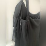 Loft Ann Taylor Black Slip Dress Sheer Layers Sz 6 Chiffon Ruffle Dark Coquette Photo 7