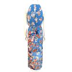 Sweet Storm  S Blue Floral Halter Keyhole Lined Maxi Sundress Summer Boho Y2K 90s Photo 3