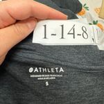 Athleta  Shirt Womens Small Grey Black Uptempo Long Sleeve Curved Hem Top Photo 5