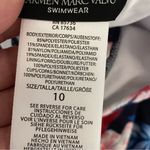 Carmen Marc Valvo One Shoulder Mesh Cutout Navy Floral One-Piece Swimsuit 10 New Photo 8