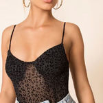 superdown Nwt  black leopard bustier bodysuit‎ Women’s Size XS Photo 0