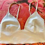 Free People intimately white v neck bralette / sports bra Photo 6