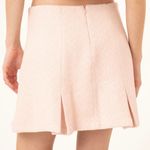C&A Duda Beat Pink Tweed Pleated Mini Skirt Size Small Preppy Rosa Boucle Photo 1