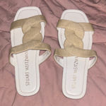 Stuart Weitzman  Beige Ibiza Braided slide Sandals Photo 0