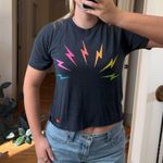Aviator Nation  rainbow lightening bolt boyfriend T-shirt Photo 2