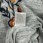 THML  Shirt Womens Small Heather Gray Floral Embroidery Casual Fairy Boho Peasant Photo 6