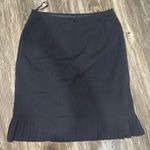 Tahari  Black Straight Pencil Raffle Trim Lined Skirt Size US 10 Photo 1