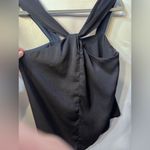 Banana Republic NWOT  Navy Halter Square neck criss cross back keyhole, Size M Photo 2