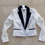 Jason Wu NWT $385 White Tuxedo Jacket Sz XS Photo 0