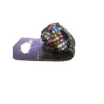 Vintage Decorations Hypoallergenic Multi Color Beaded Knot Stud Earrings Estate Black Photo 2