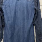 Cloth & Stone  Dark Blue Chambray Long Sleeve Mini Shirt Dress - Size Small Photo 12