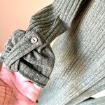 Simplicity  | Green Ribbed Roll Tab Knit Sweater Cardigan Sz L Photo 3