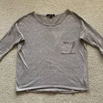 Forever 21 Oversized Slouchy Blouse Medium Tan Pocket Top Blouse Peasant Cottage Photo 1