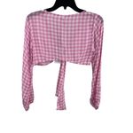 VDM the Label Swim Coverup Pink Gingham Crop Top Feminine Preppy XS New Photo 2