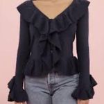 Cry Baby NWT  Selena Button Down Sweater Ruffle Cardigan XS Photo 1